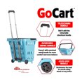 thumbnail image 3 of dbest products GoCart Chariot à Poussettes à 2 Roues Panier à Linge Utilitaire, Turquoise, 3 of 6