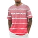 thumbnail image 1 of Camisetas de Manga Corta para Hombre, Blusa Casual de Cuello Redondo de Impresión de Gradiente, Camiseta Deportiva de Poliéster de Moda, 1 of 2