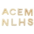 thumbnail image 5 of Welling Elegant Women Faux Pearl Beaded Uppercase Letter Brooch Pin Suit Lapel Badge, 5 of 10