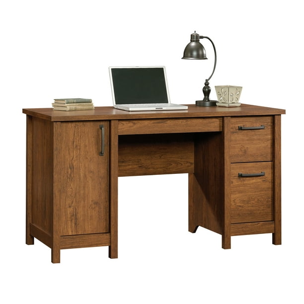 Brooten Rustic Solid Wood Home Office Computer Desk With Hutch.