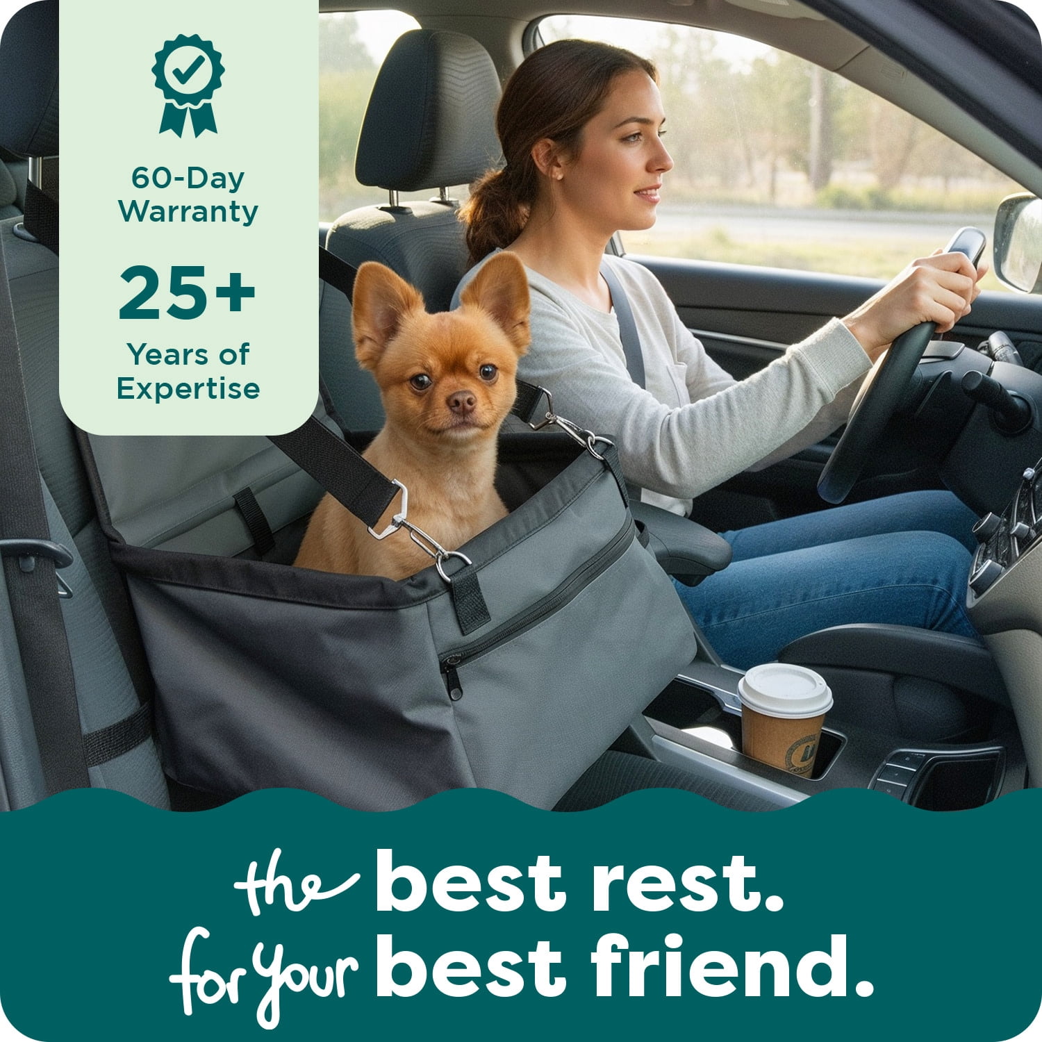 FurHaven® Pet Products Car Pet Booster, Black, Medium, 14 Lb Limit