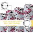 thumbnail image 4 of Spring Flowers Blackout Curtains for Bedroom, Chinese Pink Peach Blossoms Branches Thermal Insulated Kitchen Drapes with Grommets, Light Blocking Window Treatment, 2 Panels 52" x 63", 4 of 7