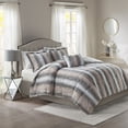 thumbnail image 2 of Madison Park Zuri Full/Queen 4PC Faux Fur Comforter Set - Blush/Grey, 2 of 8