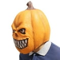 thumbnail image 4 of Halloween Head Mask Pumpkin Head Scary Latex Full Face Costume Mask Cosplay Mask, 4 of 7