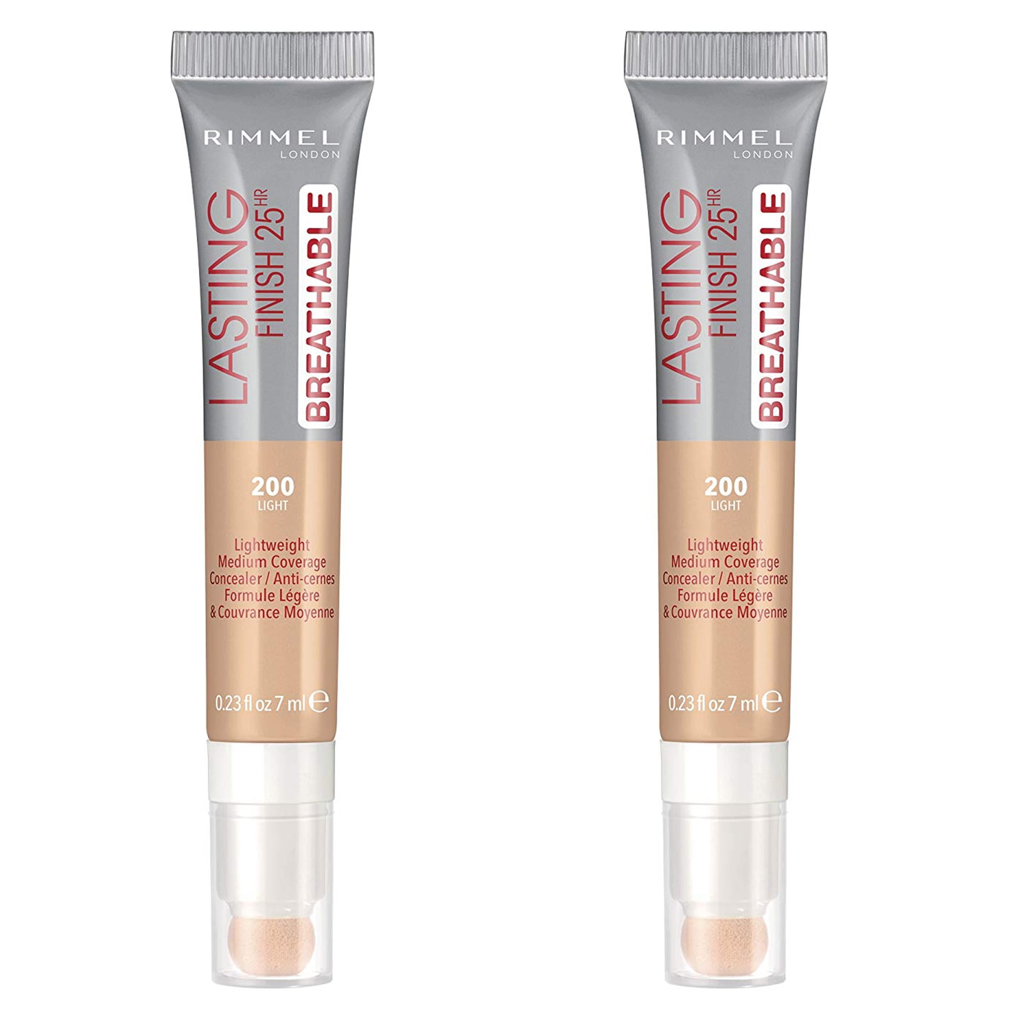Pack of (2) Rimmel Lasting Finish Breathable Concealer, Light, 0.23 Fluid Ounce