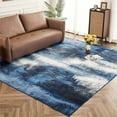 thumbnail image 3 of OMERAI Machine Washable Rugs 9'x 12' Modern Abstract Non Slip Rug for Living Room, Bedroom Rug, Farmhouse, Dining Room, Indoor, Blue, 3 of 8
