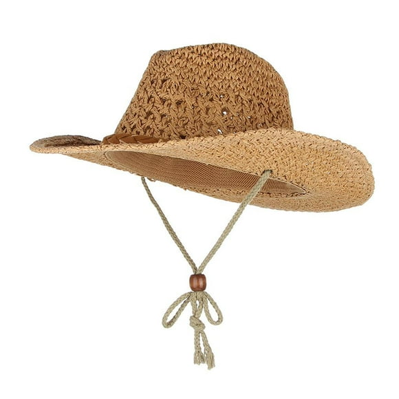 Sombrero de paja para el sol Sombrero de paja Sombrero de playa Sombrero de verano Sombrero de verano Sombrero de vaquero Sombrero occidental Adulto