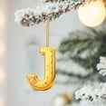 thumbnail image 6 of Gold 26 Letter Ornaments for Christmas Tree Decoration - Personalized Hanging Pendant Xmas Alphabet for DIY Craft Ornaments (A), 6 of 7