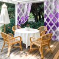 thumbnail image 2 of Purple Morocco Outdoor Curtains for Patio Waterproof,Windproof Privacy Curtains with Weighted Bottom,Rustic Country Smear Street Mottled Art Outside Drapes for Picnic Garage Yard 54"x108" 1 Panel, 2 of 8