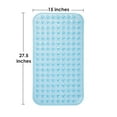 thumbnail image 2 of Semfri Bath Tub Shower Mat Medium Size 27.5 x 15 inch Non Slip Bath Tub Mats Shower Mats with Drain Holes and Suction Cups Clear Blue, 2 of 6