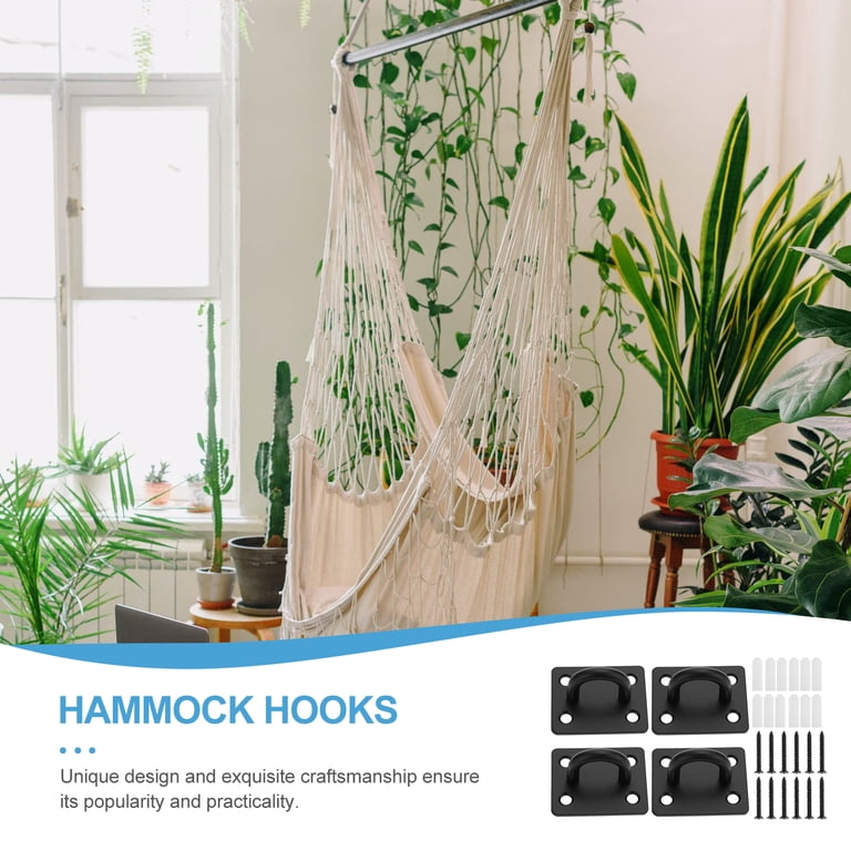 1 Set Ceiling Hooks Hanging Plants Hook U Shaped Hook Heavy Duty Hook Kit Ceiling Hook Kit, Size: 4.60X3.70X3.00CM, Black