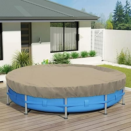 6 ft Round Pool Cover for Above Ground Pools  Swimming Pool Cover Protector Winter Cover (Sand)