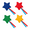 Multicolor, variant on Star-Shaped Canvas Bean Bag Toss Prop With Rope Tails, Quartz Sand Filled Target Toss Game for Outdoor Games, Yellow
