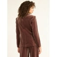 thumbnail image 4 of Sofia by Sofia Vergara Women's and Women's Plus Size Single Breasted Velvet Blazer, Sizes XS-4X, 4 of 4