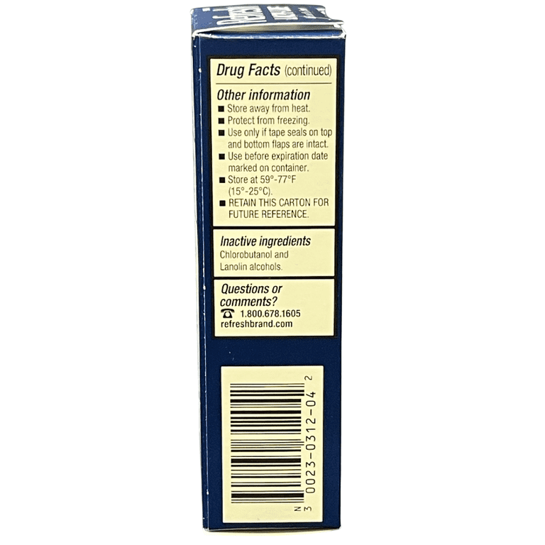 Refresh Nighttime Dry Eye Ointment, Lubricant for Eye Dryness