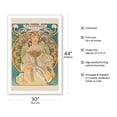 thumbnail image 2 of F. Champenois - Printer Publisher (Imprimeur-Éditeur) - Paris France - Vintage Art Nouveau Poster by Alphonse Mucha c.1898 - Fine Art Matte Paper Print (Unframed) 30x44in, 2 of 4