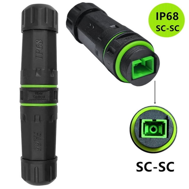 IP68 Waterproof SC Single Core Fiber Optical Adaptor Extend Fiber Optic Cable Length for LC Fiber Optic Cable Extension