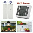 thumbnail image 4 of 1Set Wireless Freezer Thermometer 2 Remote Sensors Alarm Low Temperature Refrigerator Thermometer Clock,1 x Freezer Thermometer 2 x Remote Sensor,White, 4 of 8