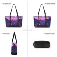 thumbnail image 6 of FORMRS Canvas Laptop Tote Bag for Women with 15.6" Computer Compartments Shoulder Handbag, White Cat Walking, 6 of 7