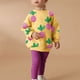 thumbnail image 1 of Odeerbi 2-8 Años Conjunto Niña Sudadera Daisy Algodón Cuello Redondo Mallas Conjunto Dos Piezas Primavera Sudadera Cintura Elástica Pantalones Largos, 1 of 3