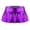 Purple, variant on Womens Shiny Metallic Frilly Ruffled Mini Skirts Low Rise Short Skirts Dance Clubwear Red XXL