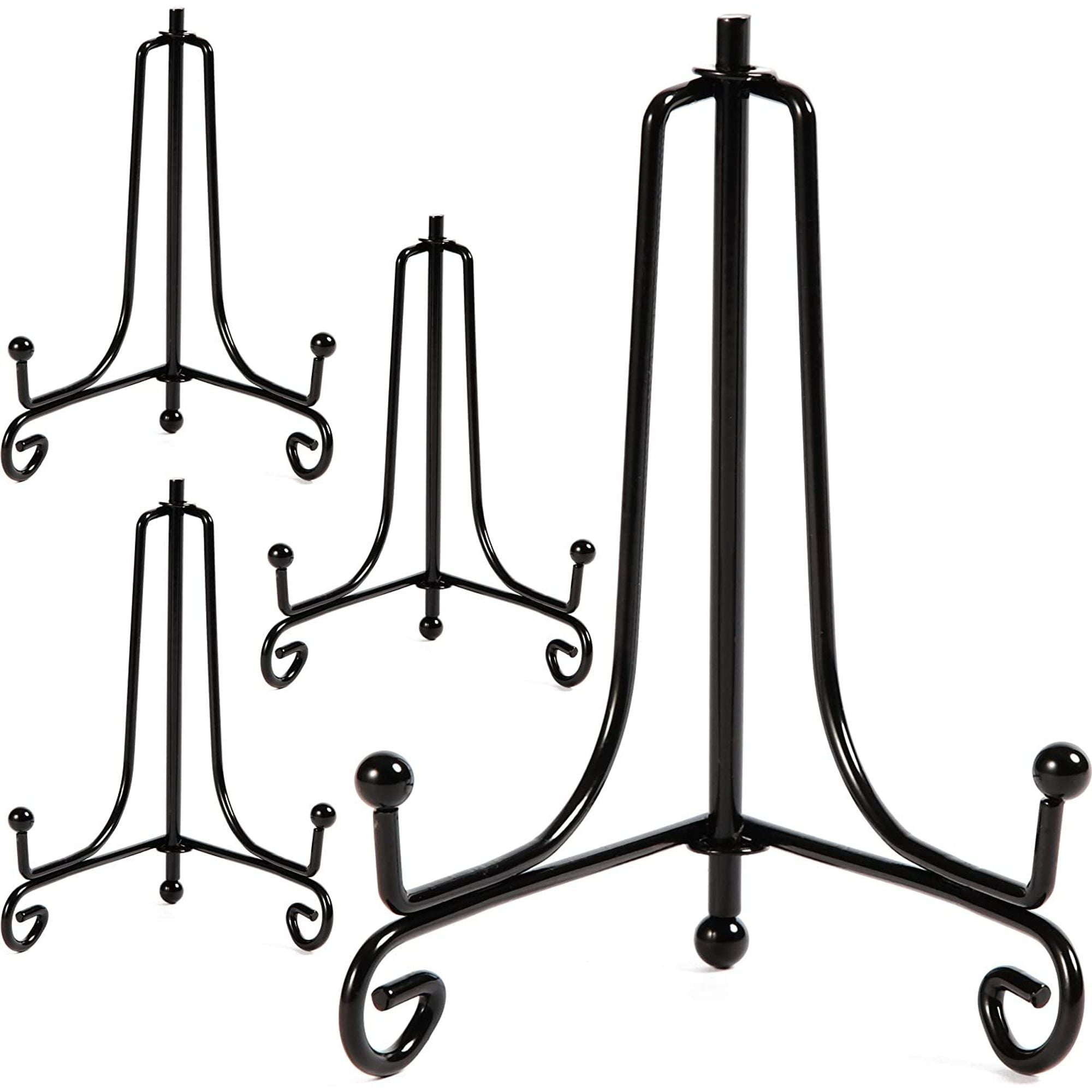 4 Pack 5" Black Metal Tabletop Folding Easel Display Stand Holder for