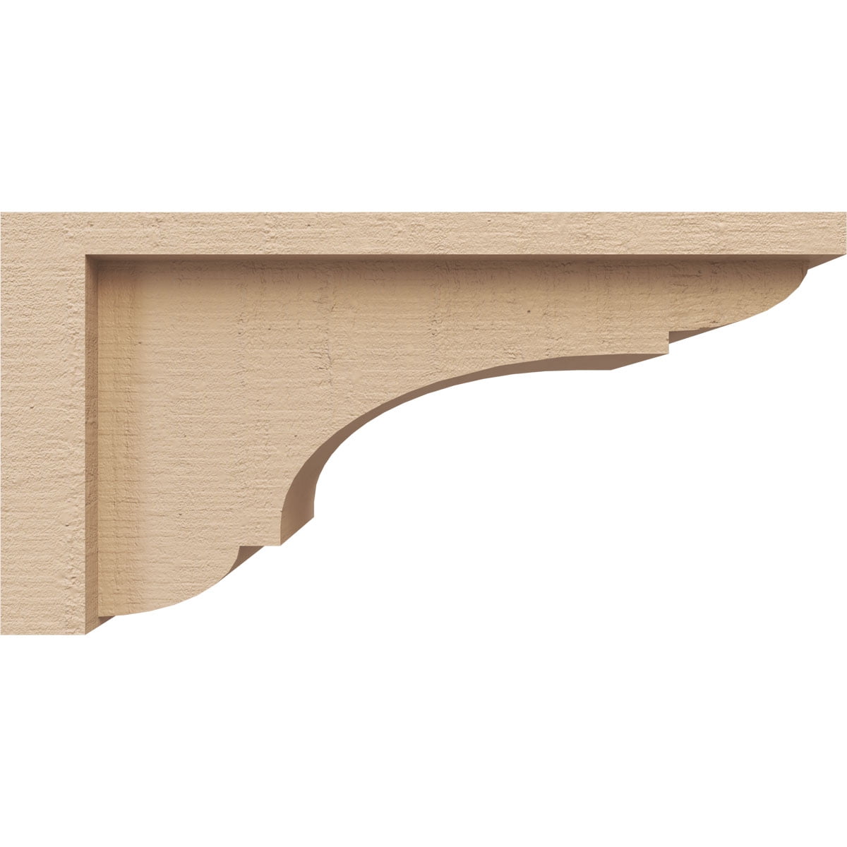 5"W x 10"D x 5"H Wide Bryant Rough Cedar Woodgrain TimberThane Corbel, Primed Tan