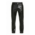 thumbnail image 4 of Mens Thermal Pants Metic Disco Shiny Straight Leg Party Dance Men Warm Jeans,Black,XL, 4 of 4