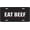 Eat Beef, variant on Front License Plate with Checkered Mom Design, Novelty Vanity Tag, Aluminum, 6 x 12 Inch