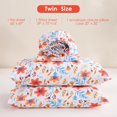 thumbnail image 2 of Floral Printed Sheet Set King Soft Microfiber Botanical Bed Sheets Extra Deep Pocket Pieces, 2 of 8