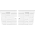 thumbnail image 2 of 32"W x 21 3/8"H x 3"ID x 11"C x 1"P Beaux Architectural Grade PVC Contemporary Ceiling Medallion, Two Piece, 2 of 4