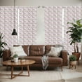 thumbnail image 2 of Ambesonne Unicorn Window Curtains, Unicorn Candies Stars, Each 28" W x 63" L, Yellow Lilac Pink, 2 of 5