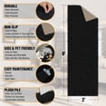 thumbnail image 3 of Ottomanson Softy Non-Slip Rubberback Solid 2x6 Soft Indoor Runner Rug, 2' x 6', Black, 3 of 12
