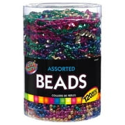 Amscan Beads in Bulk Mardi Gras Bead Necklace, Purple, Blue, Red, Gold, Green, Pink, Rainbow Colors, 100 Count