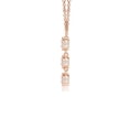thumbnail image 2 of ANGARA Natural Bezel-Set Three Stone Diamond Necklace in 14K Rose Gold for Women (Size-2.8mm| Color-G| Clarity-VS2) | April Birthstone, Anniversary, Jewelry Gift for Women | Natural Diamond Necklace, 2 of 7