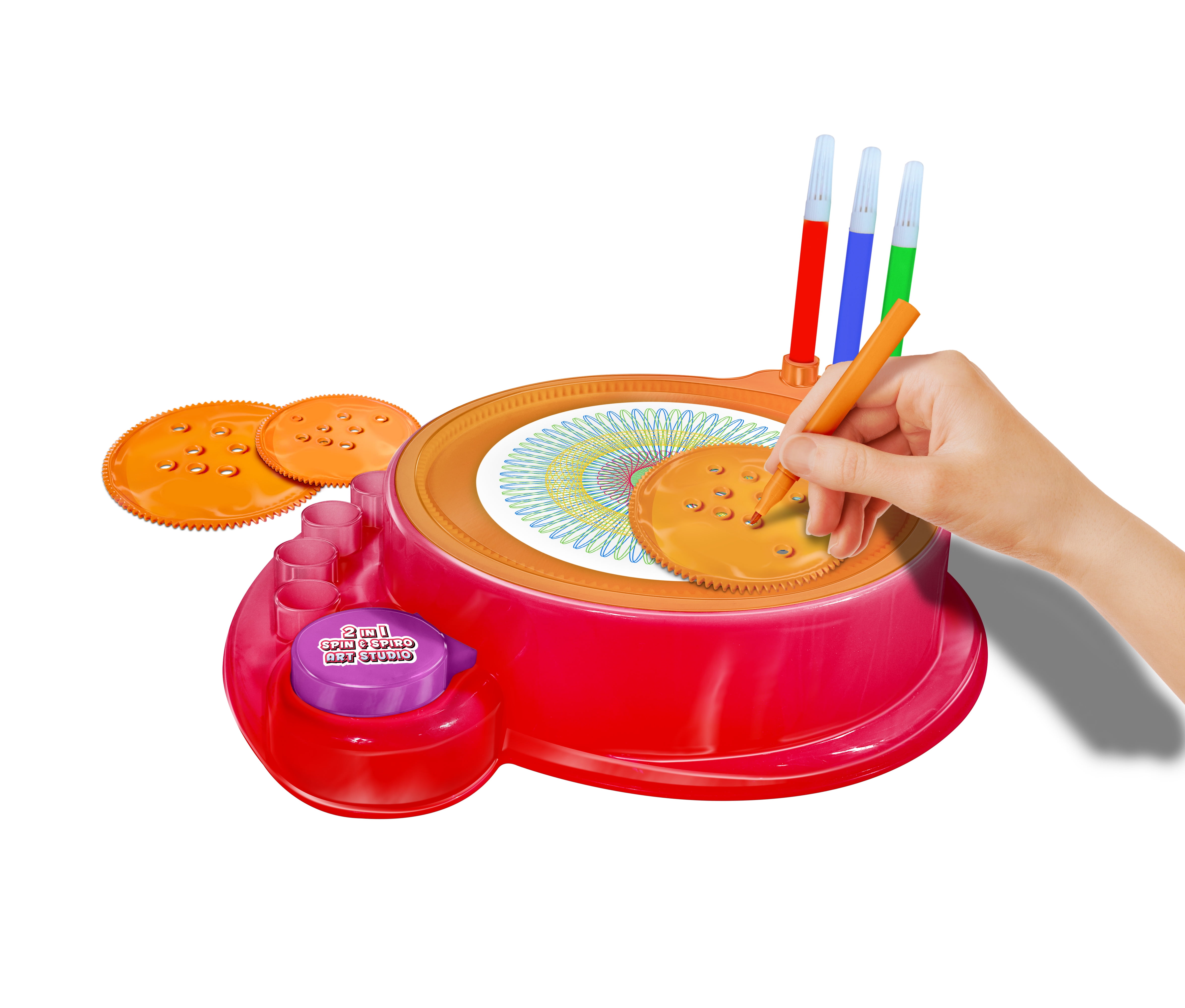 Anker Play 2 in 1 Spin & Spiro Art Studio Set Painting Craft with Spin Art Machi 