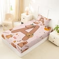 thumbnail image 4 of Erosebridal Kids Brown Capybara Twin Sheet Sets, Initial A Letter Bedding, 3 Pieces, 4 of 5