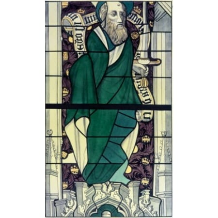 Century Stained Glass - Apostle Paul stained glass 13th century Poster Print