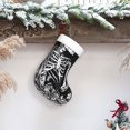 thumbnail image 6 of Bingfone Gothic Skull Floral Art Print Personalized Christmas Stocking - Snowman Design Large 18 inch,Family Holiday Season Decor, 6 of 7