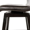 thumbnail image 5 of Bowery Hill 24.75"Contemporary Faux Leather Counter Stool in Black (Set of 2), 5 of 8