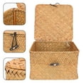 thumbnail image 2 of SHISUYAN 1Pack Rattan Woven Box for Desktop Accessories in Elegant Clear Design Style, 2 of 8