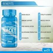 Neuro NAC Supplement N-Acetyl Cysteine Ethyl Ester - 20x More Bioavailable Than NAC 600 mg - Boost Glutathione 10x More Than Liposomal Glutathione - N Acetyl Cysteine Ethyl Ester - NACET (60 Capsules)