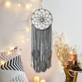 thumbnail image 6 of Nice Dream Grey Macrame Dream Catchers for Bedroom Adult Large Dream Catcher Wall Decor Boho Wall Hanging with 3 Leaves Ornament Craft Gift, 6 of 8