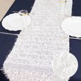 thumbnail image 5 of Efavormart 12"x108" White Fringe Shag Polyester Table Runner, 5 of 11