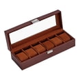thumbnail image 2 of Caja de almacenamiento para exhibición de relojes, estuche para relojes a prueba de golpes, almohadillas extraíbles, estuche protector para relojes de Café, 2 of 8