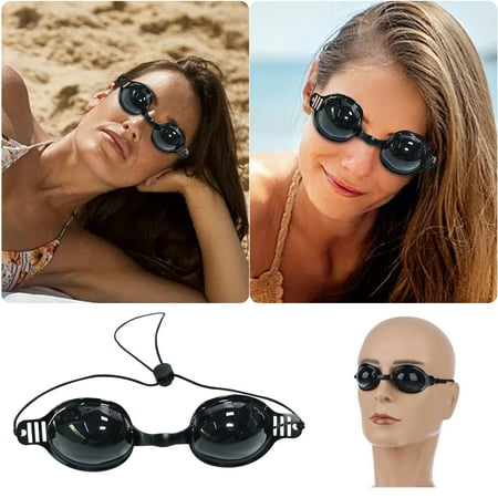 

WNG Soft Sunbathing Eyewear Beach Beauty Tanning Glasses Silicone Personality Creative Glasses Red Light and Hair Removal Eyes Goggle