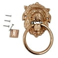 thumbnail image 3 of CollectiblesBuy Door Knocker for Front gate Bronze Lion Face Big Handmade Brass Vintage King Royal Palace gate Puller Handles, 3 of 6