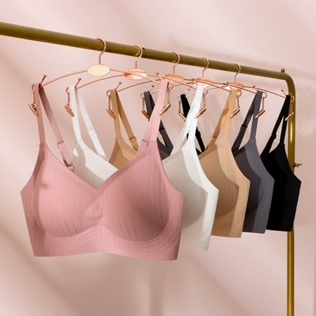 

Quealent Womens Plus Size Clearance Womens Plus Size Push Up Wireless Bra For Women Silicone Soft Support Seamless Adjustable Comfortable Wire White XL