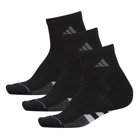 adidas Women's Cushioned Quarter Socks (3-Pair), Black/Onix/Clear Onix/Black - Onix Marl, Medium, (Shoe Size 5-10)
