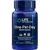 Life Extension, One-Per-Day Multivitamin, vitamin D 50 mcg, magnesium 100 mg, folate 680 mcg, zinc 25 mg, whole-body health, 60 tablets